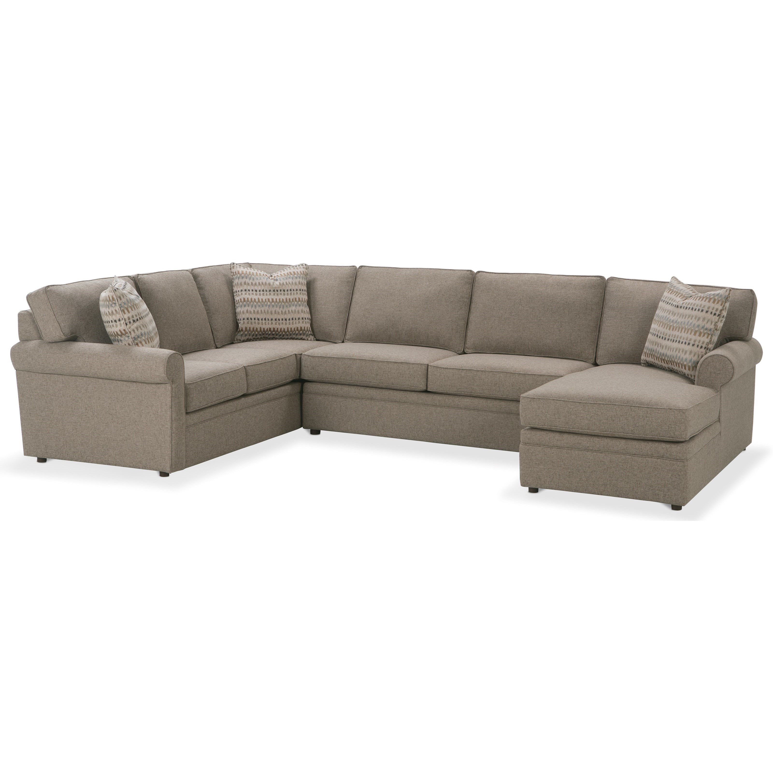 Rowe Brentwood Transitional Sectional Sofa with Chaise Baer's